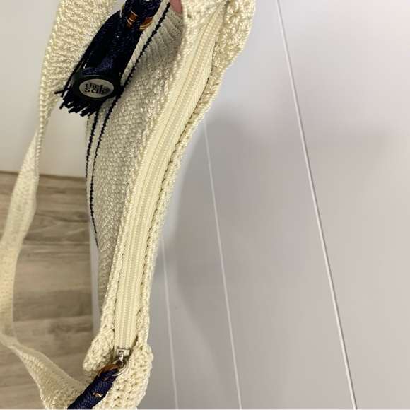 The Sak Crossbody Red White & Blue 106910 Anthem Flower Beige Crochet READ - Picture 9 of 13